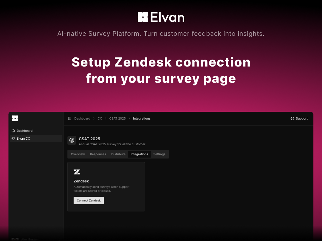 Elvan - Automated CSAT Surveys screenshot 1